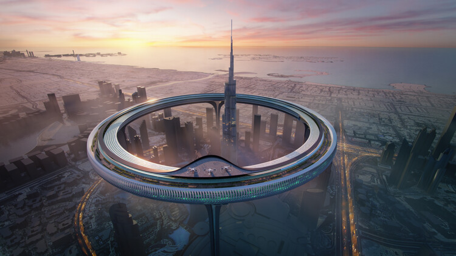 A Giant Ring-Like Structure is Proposed to Encircle Dubai's Burj Khalifa
